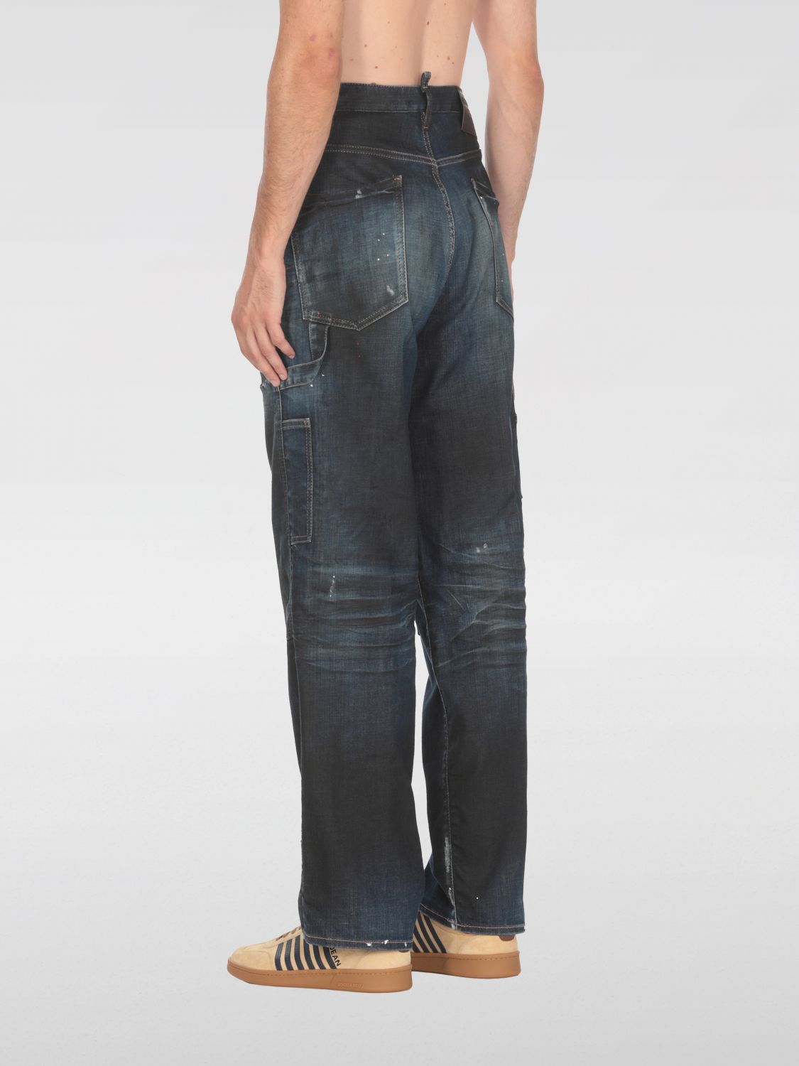 Panelled loose-fit jeans - Blue