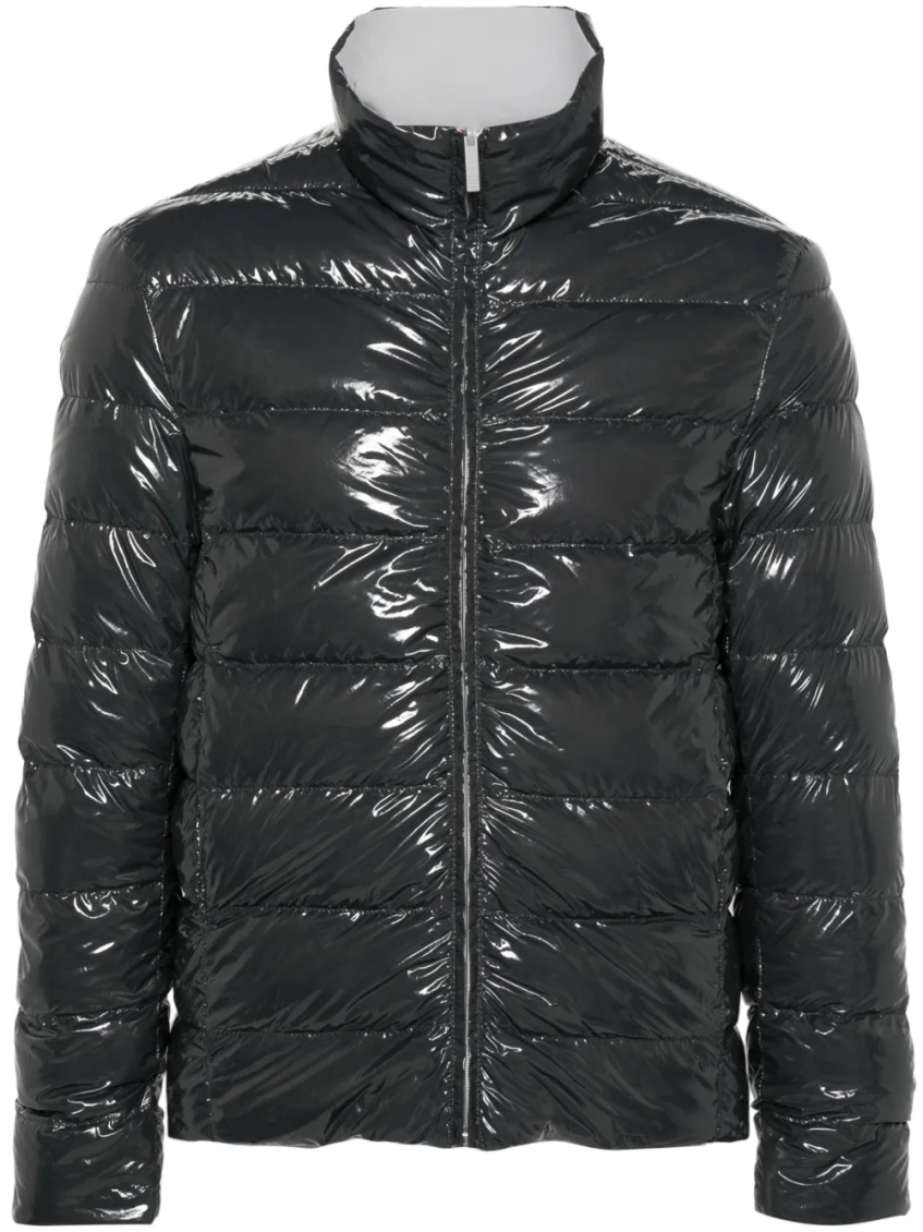 Dark Grey Reversible Zip-up Puffer Jacket