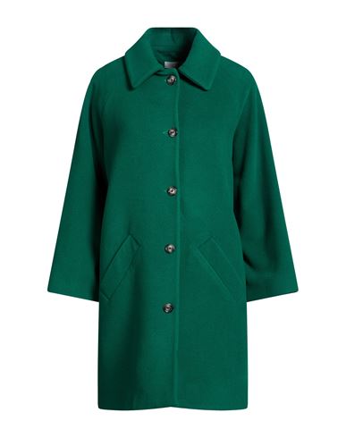 Woman Coat Emerald green Size 2 Acrylic, Synthetic fibers, Wool, Alpaca wool, Mohair wool