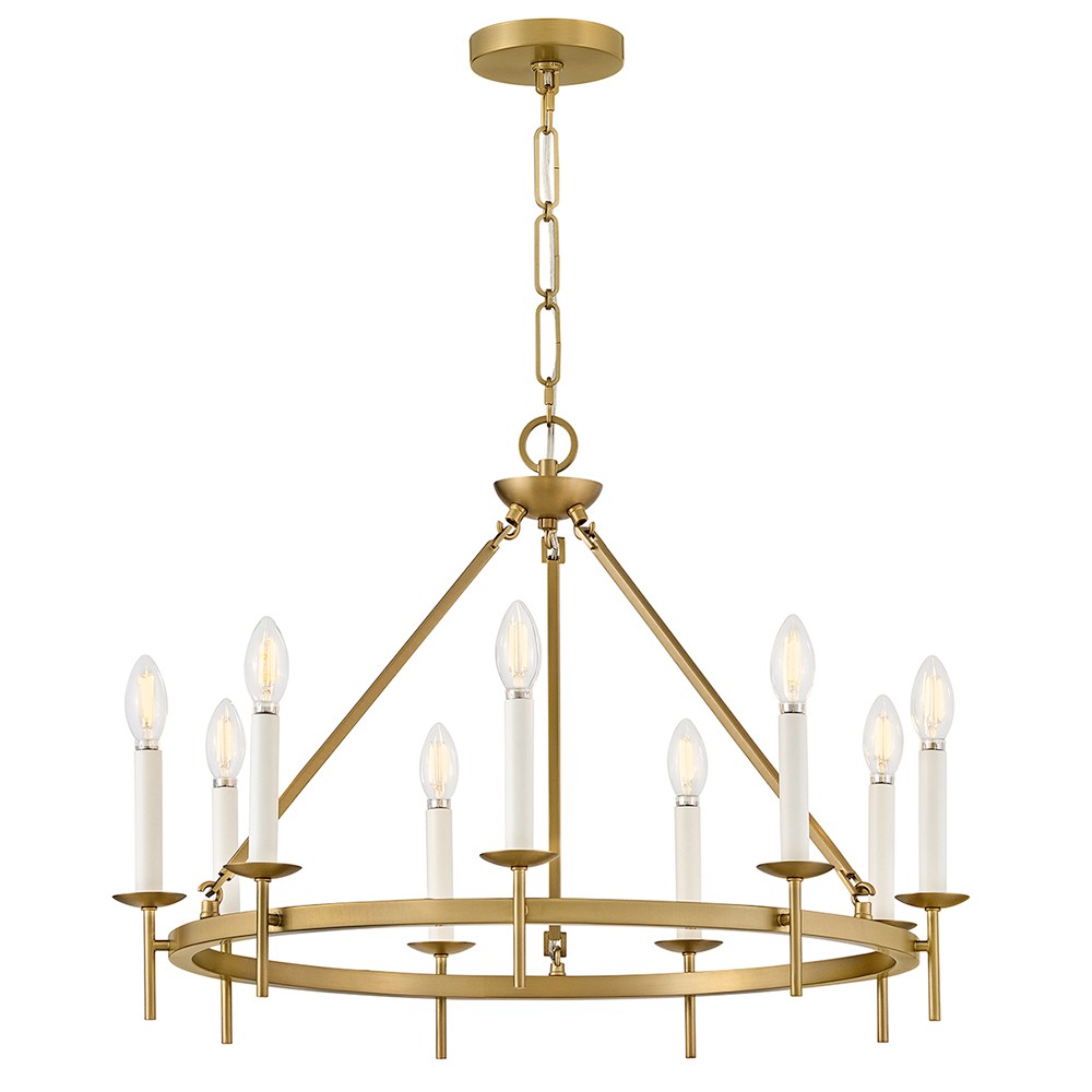 Lacquered Brass LED Chandelier from the Copley Collection