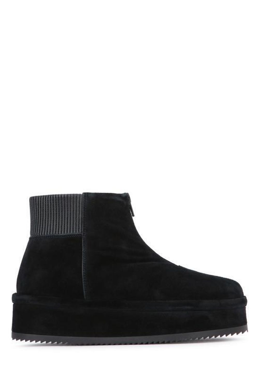 Platform Suede Boot — Black