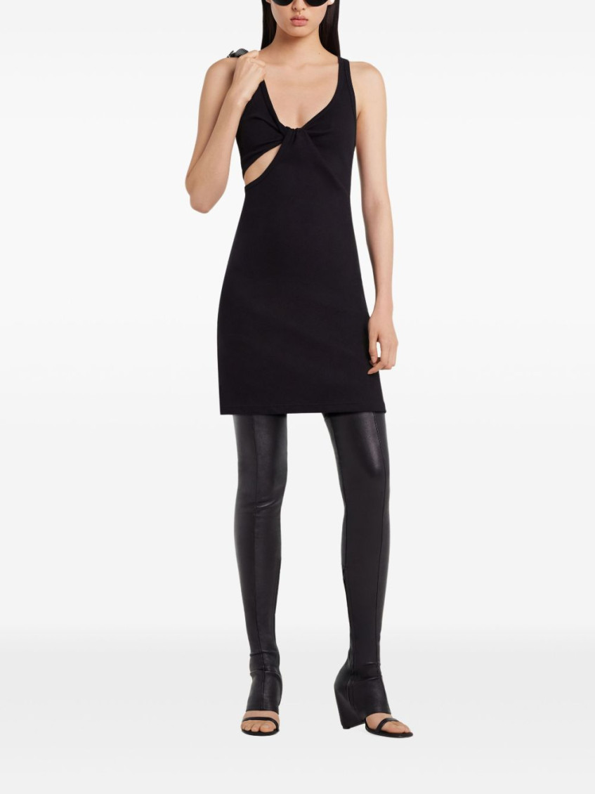 Dress Woman In Black Cotton
