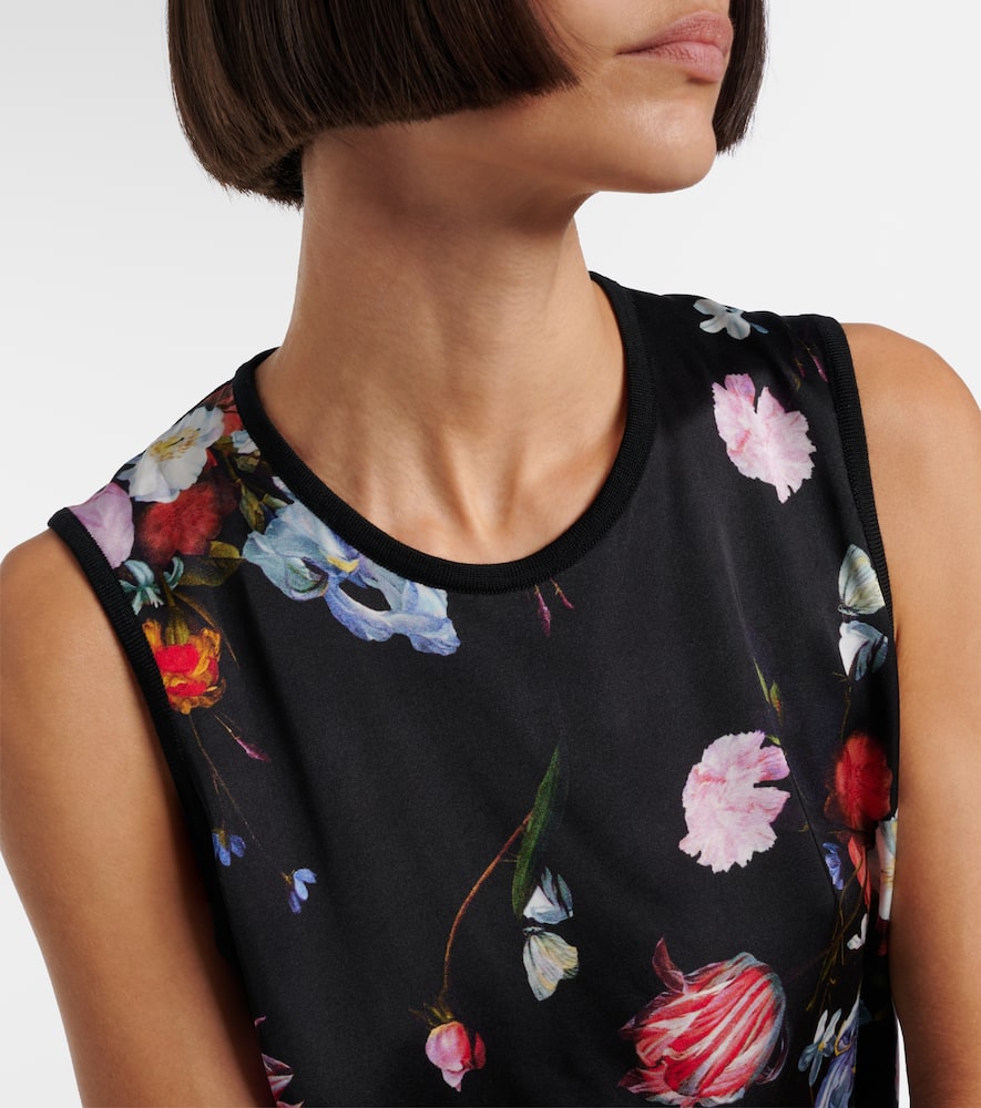 Floral printed wool top