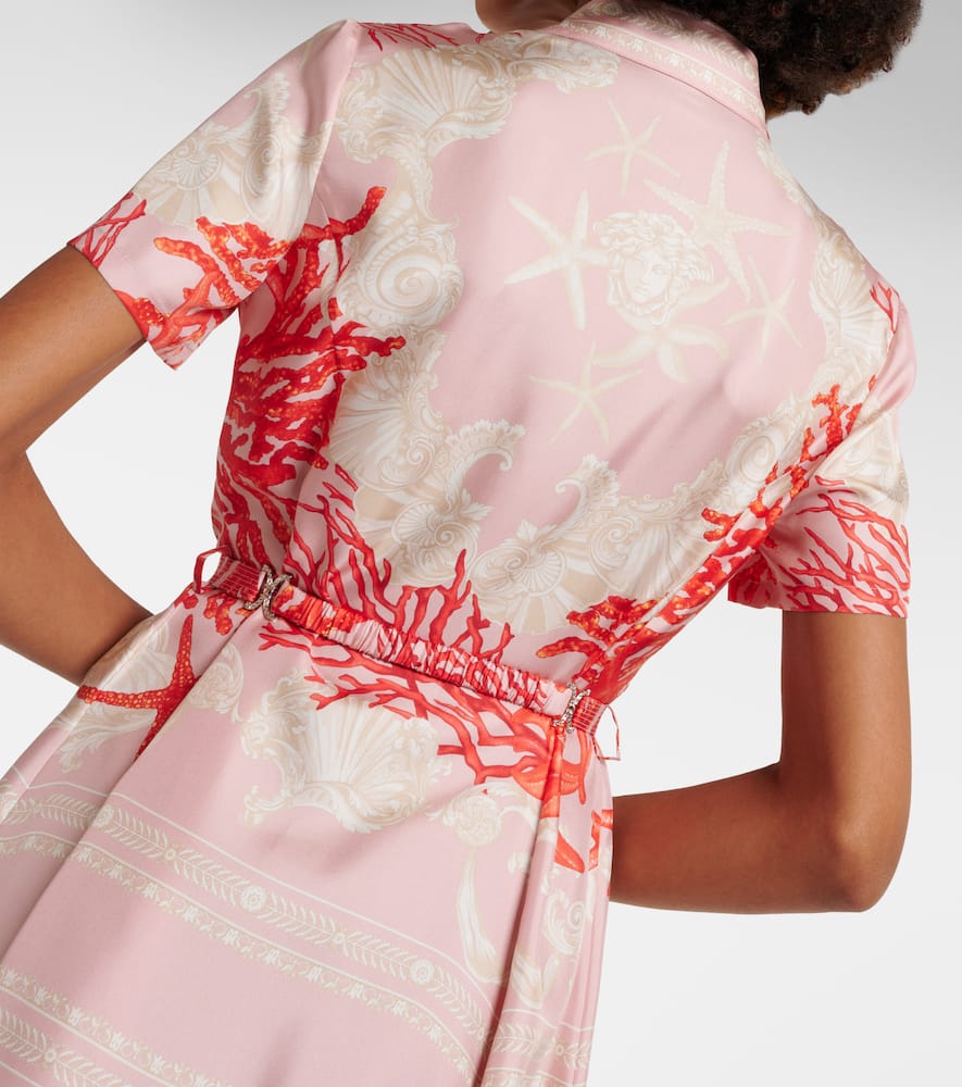 Barocco Sea silk twill shirt dress