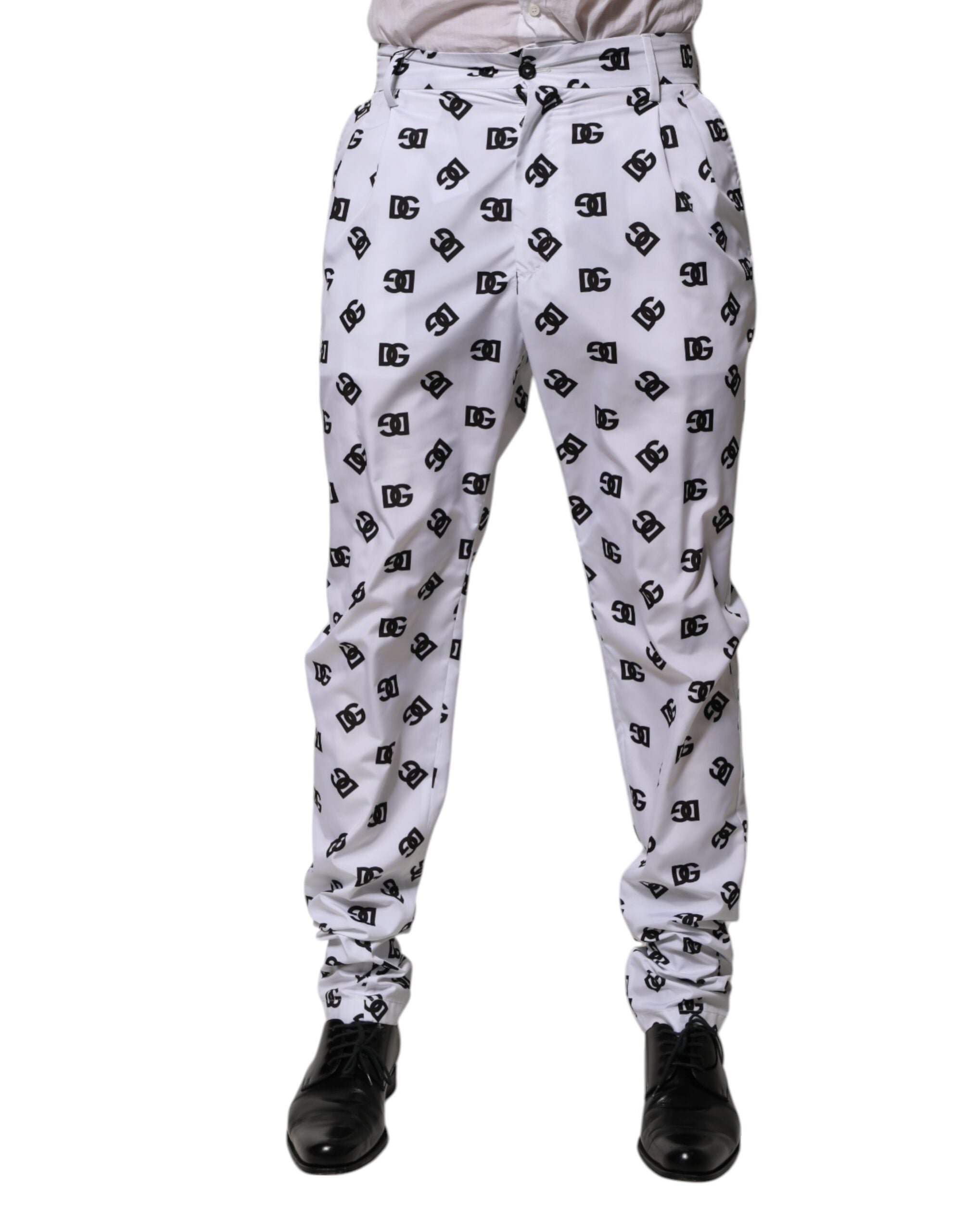 Logo-Print Polyester Trousers — White