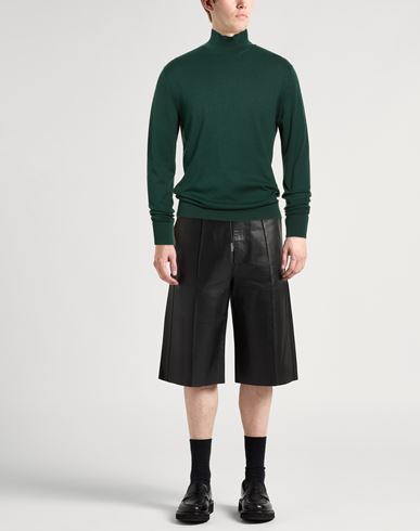 Man Turtleneck Emerald green Size M Mulberry silk, Cotton