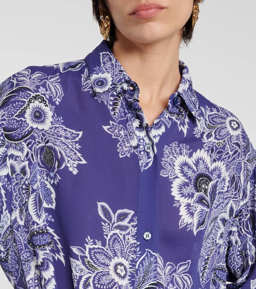Printed shirt midi dress
