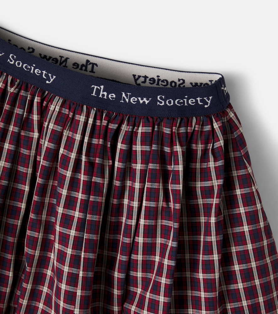 Orbit checked cotton skirt
