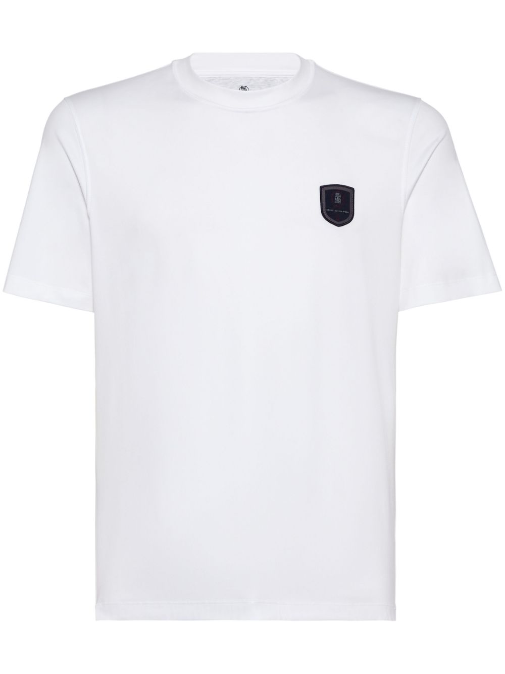 Logo-patch cotton T-shirt - White