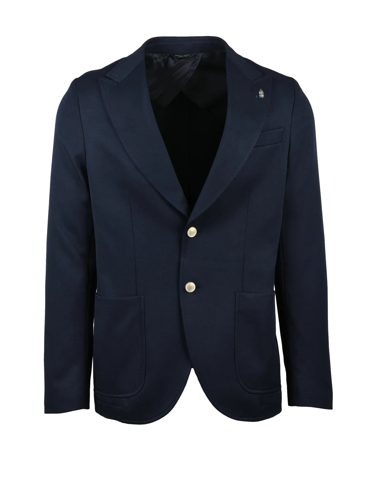 Fitted Jacket With Deep Lapel Collar And Button Closure