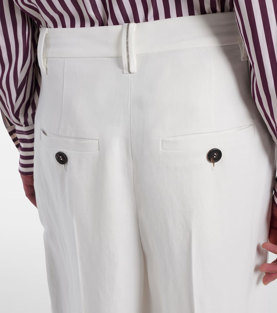 High-rise wide-leg pants