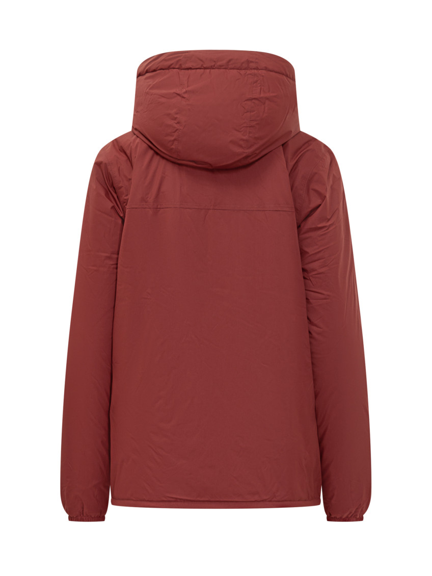 Red Solid Hood Jacket
