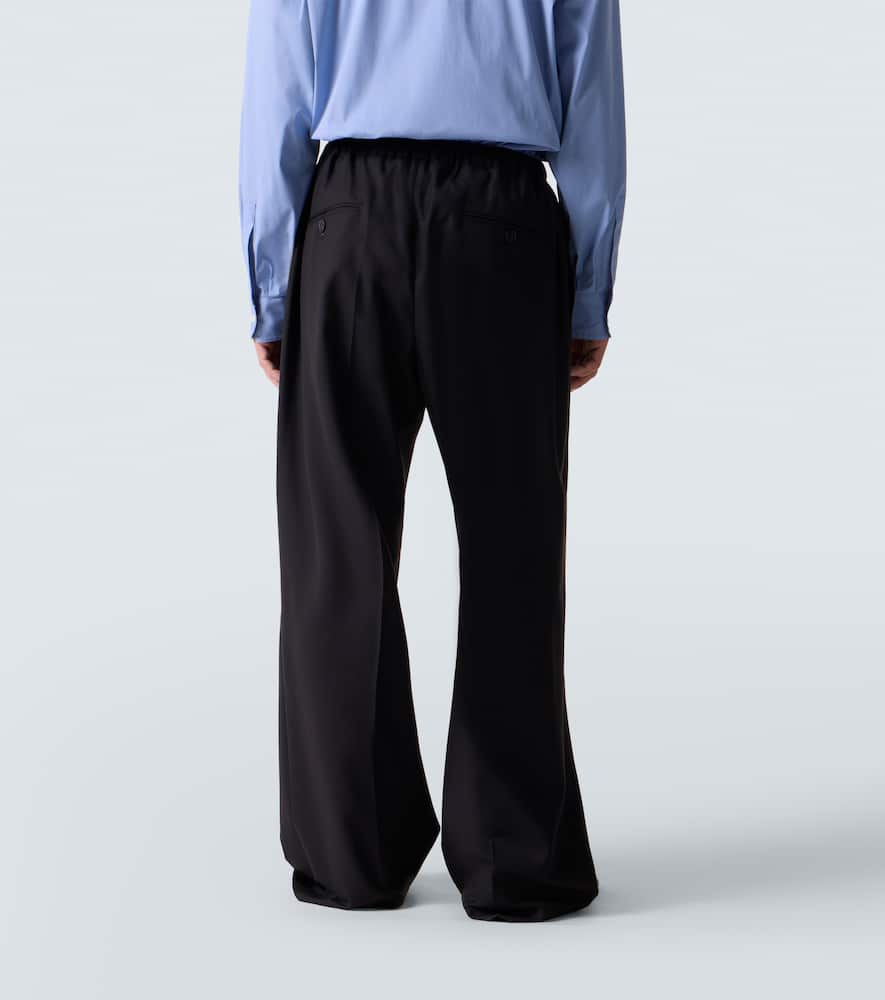 Wool wide-leg pants