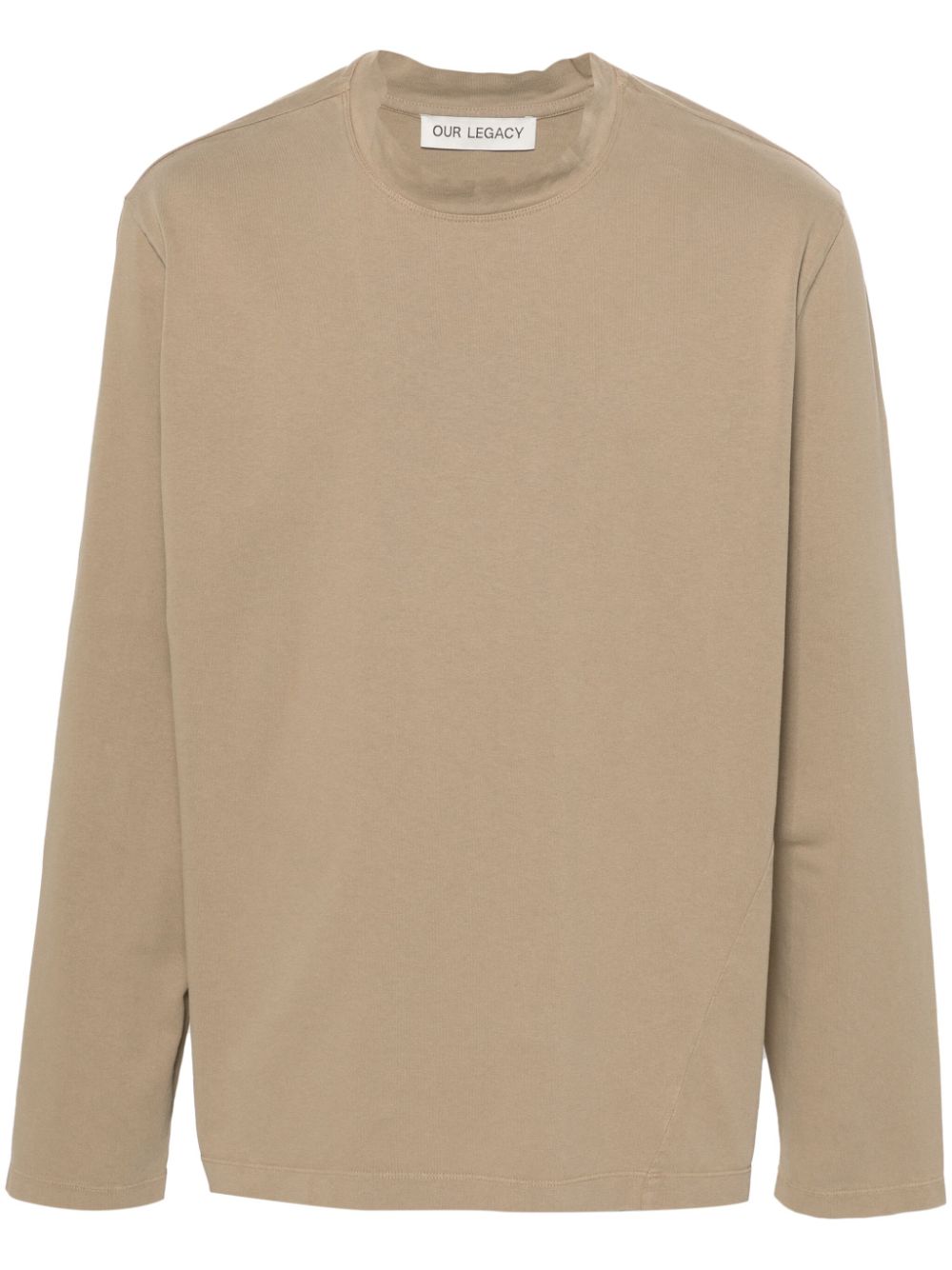 Twisted Longsleeve cotton T-shirt - Brown