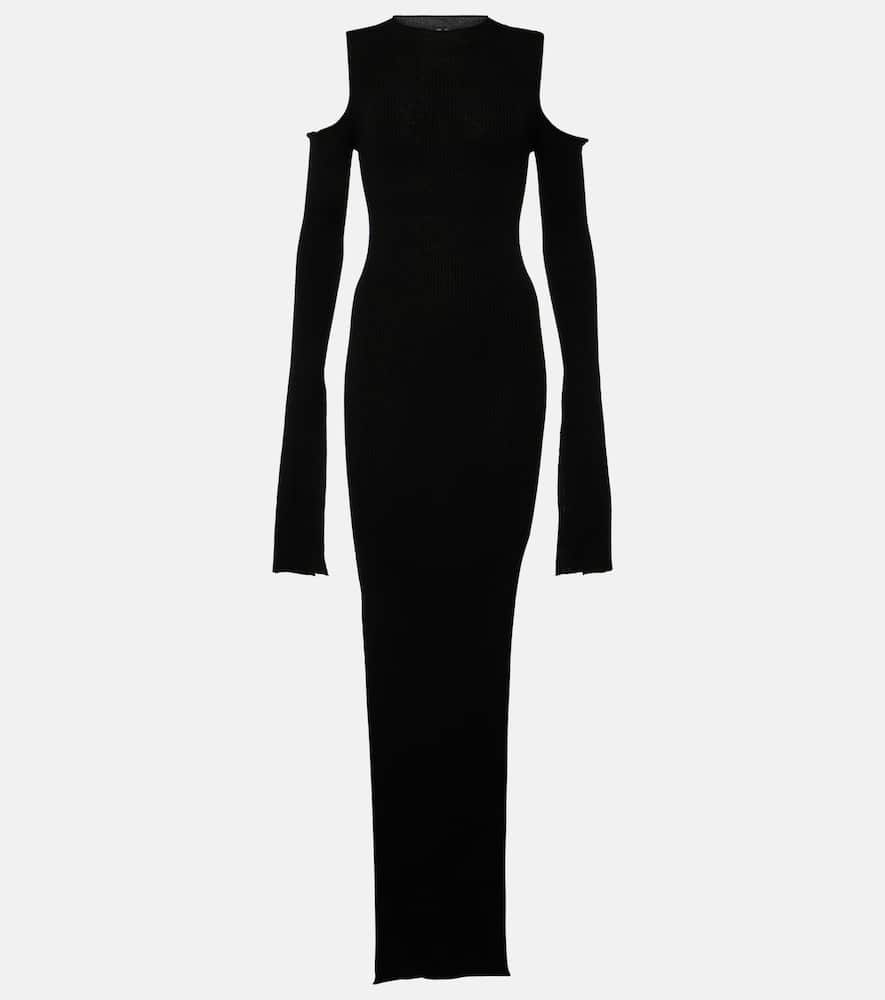 Knitted virgin wool maxi dress