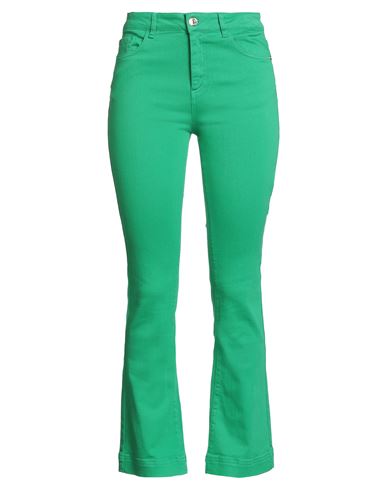 Woman Jeans Green Size 27 Cotton, Elastomultiester, Elastane