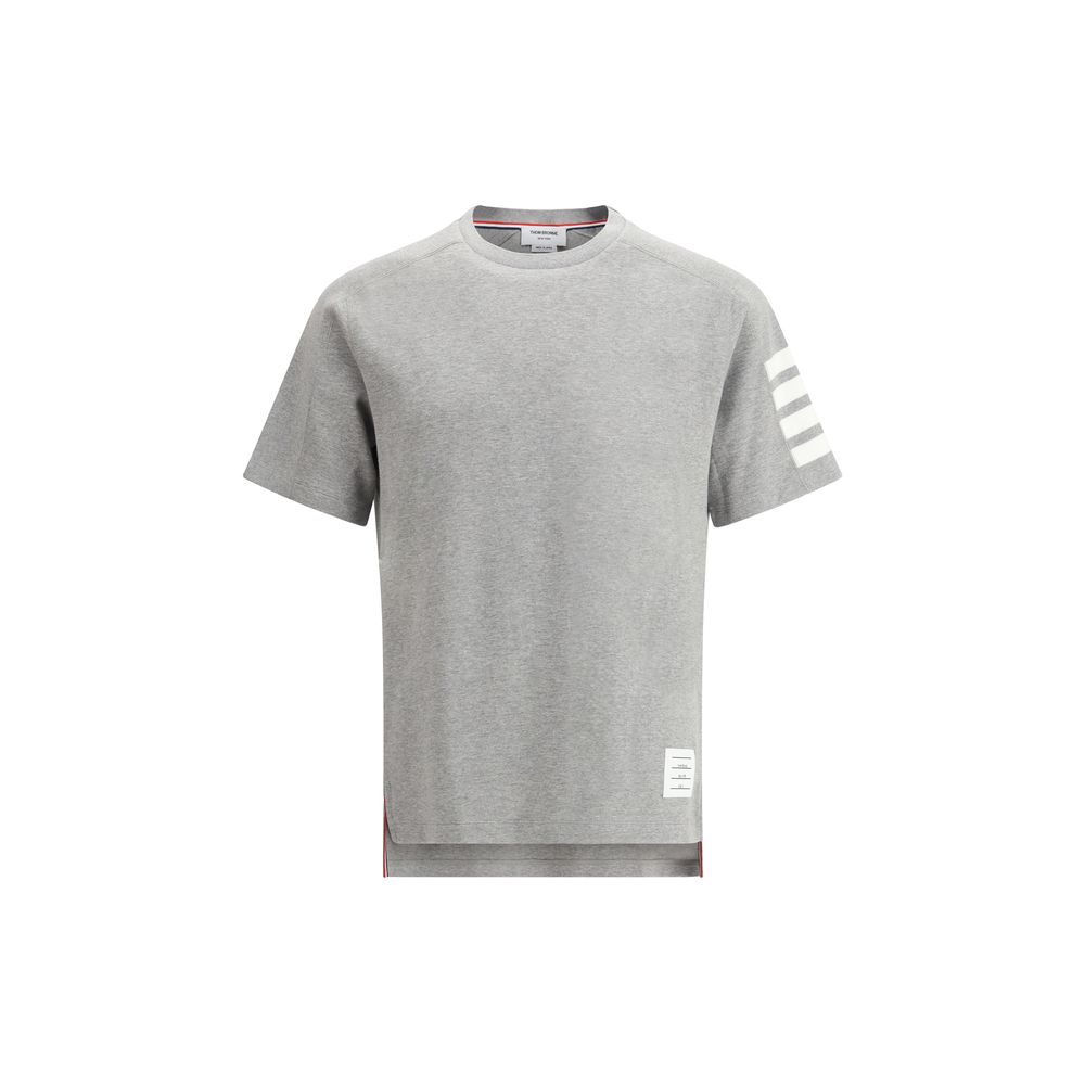 Striped Cotton T-Shirt — Gray