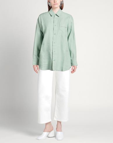 Woman Shirt Sage green Size XS Linen