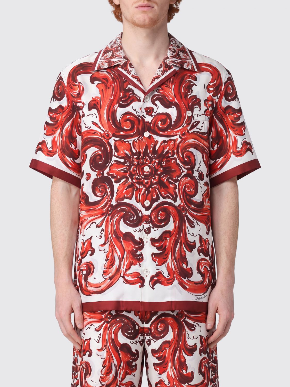 Shirt Men color Ruby