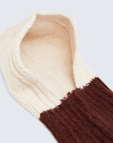 Bicolor Soft Open Balaclava Hat Brown Size ONESIZE Recycled polyamide, Viscose, Wool, Elastane