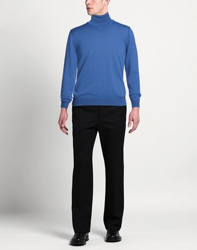 Man Turtleneck Blue Size M Merino Wool, Acrylic