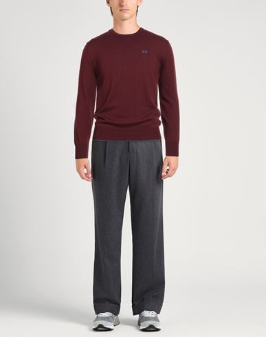 Man Sweater Burgundy Size S Acrylic, Cotton, Wool