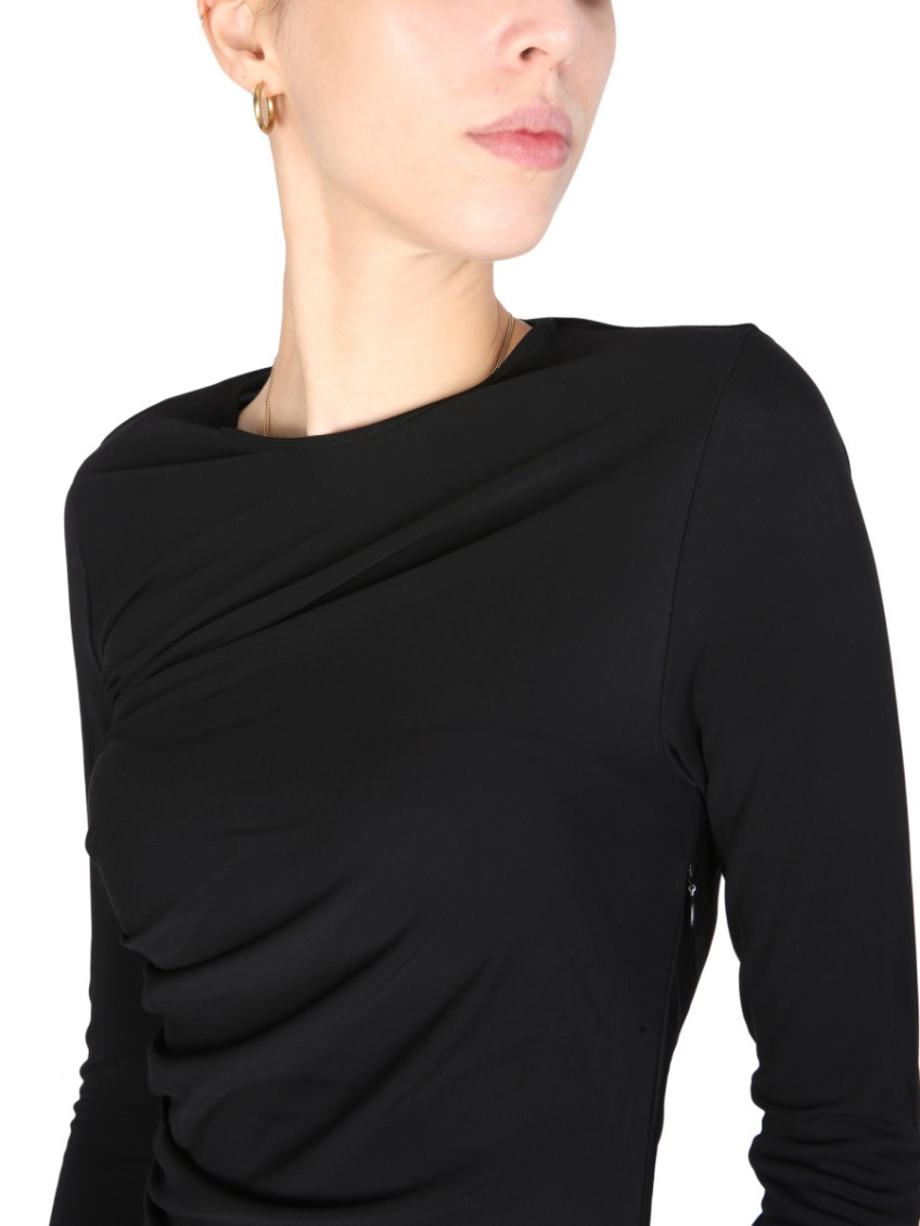 Fitted mini black dress