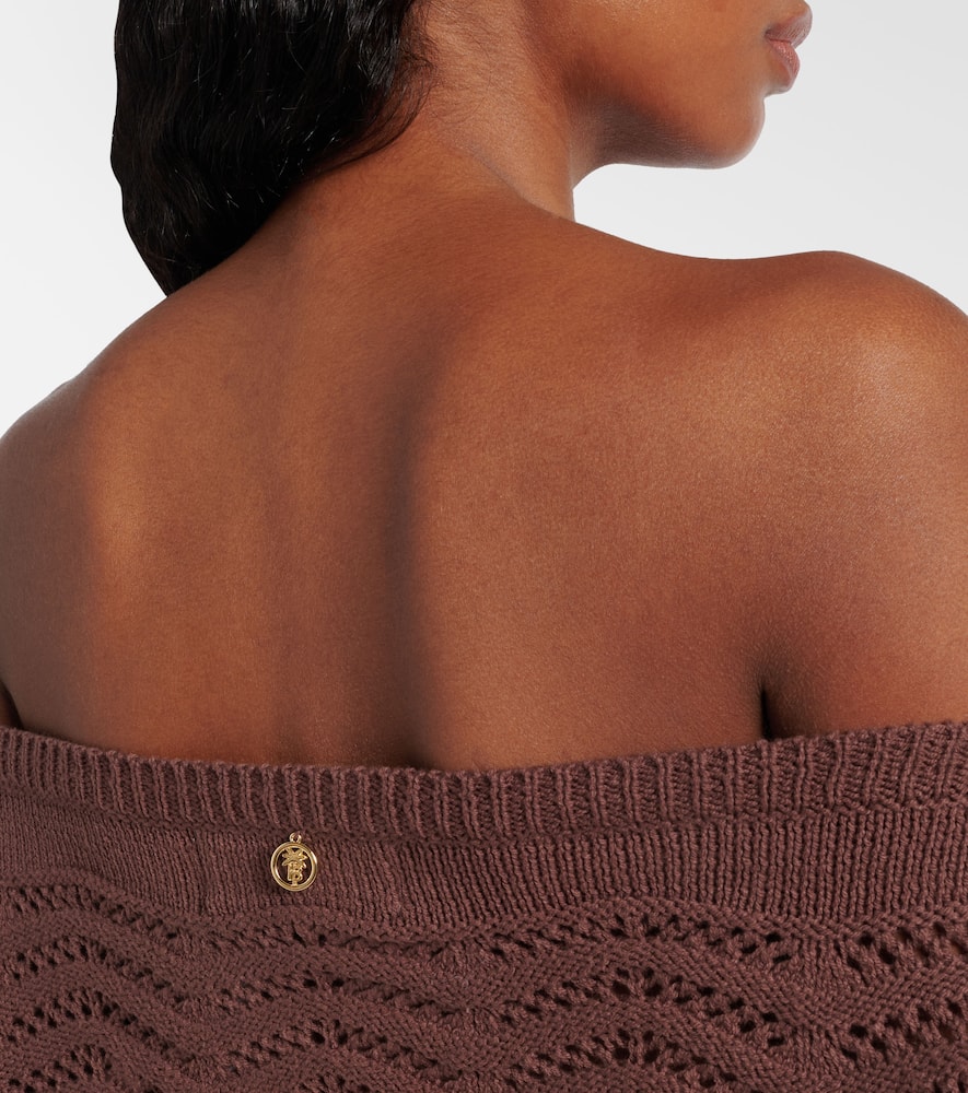 Helena crochet cotton-blend crop top