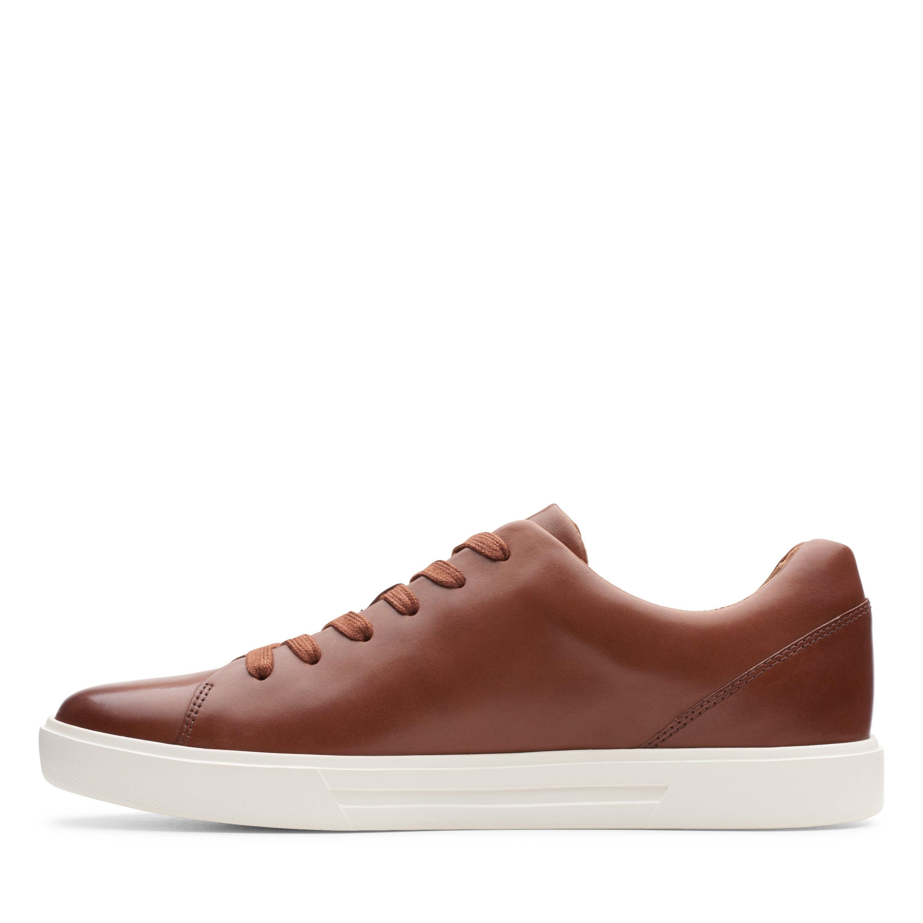 Clarks Men's Un Costa Lace British Tan Leather Trainers, Lace Up in Brown | : 10/Standard Fit