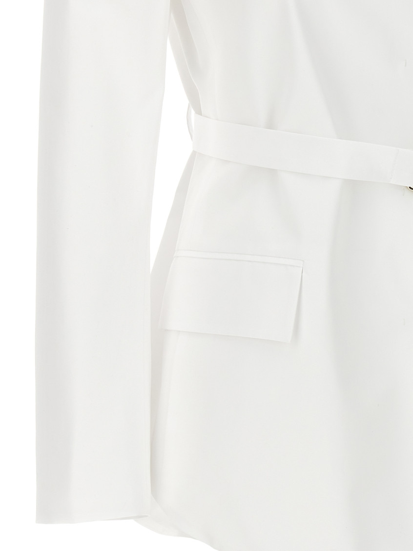 -Valentino Belt Jacket Blazer And Suits Bianco-Donna