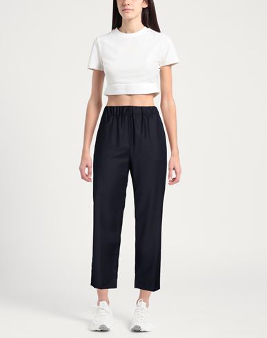 Woman Pants Midnight blue Size 10 Virgin Wool, Elastane