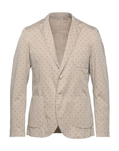 Man Blazer Taupe Size 40 Cotton, Elastane