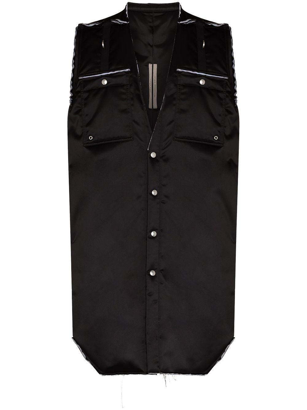 Outershirt unfinished gilet - Black