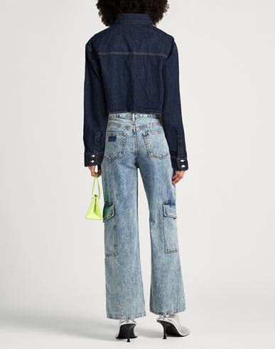 Woman Denim shirt Blue Size 0 Cotton