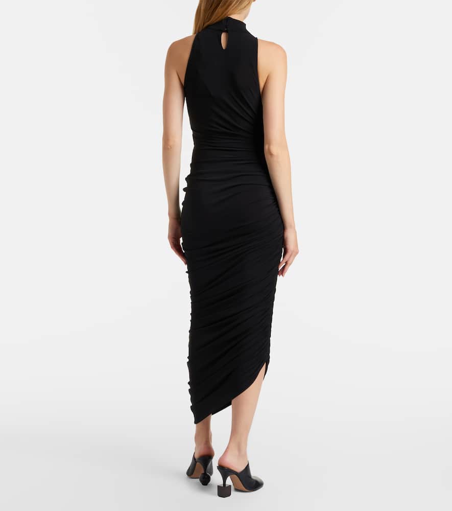 Piazza gathered jersey midi dress