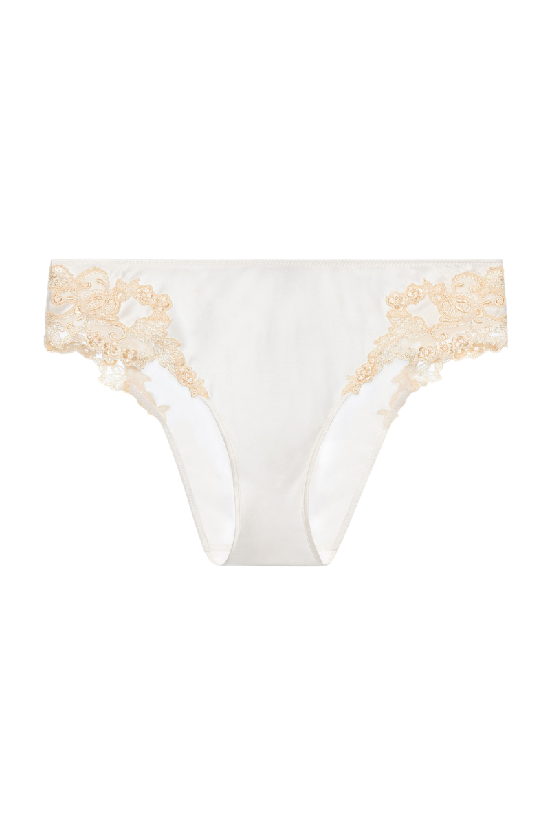 White Silk Medium Briefs With Frastaglio Cfi0019229 Clothing