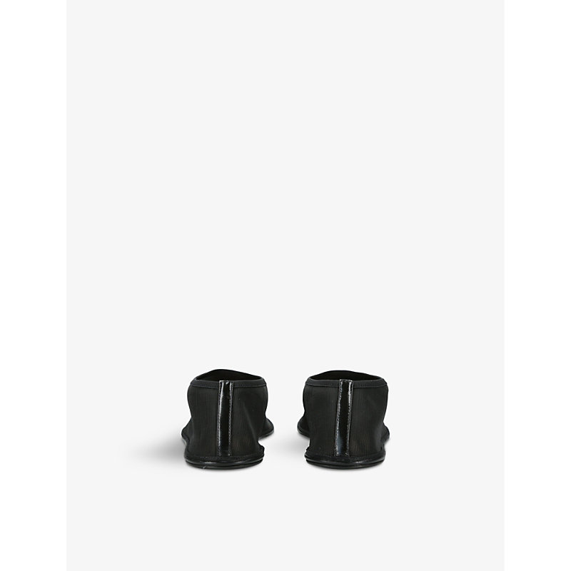 Womens Black Sock Slip-on Mesh Shoes