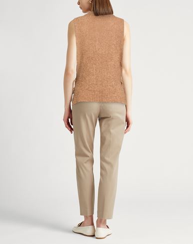 Woman Sweater Camel Size 1 Baby alpaca wool, Recycled nylon