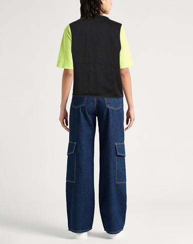 Denim Woman Denim outerwear Black Size M Cotton