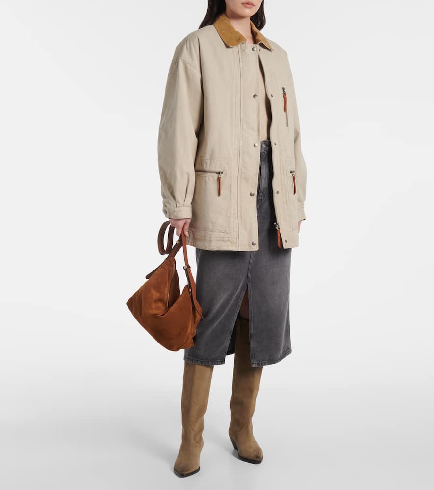 Kimeliaga corduroy-trimmed jacket