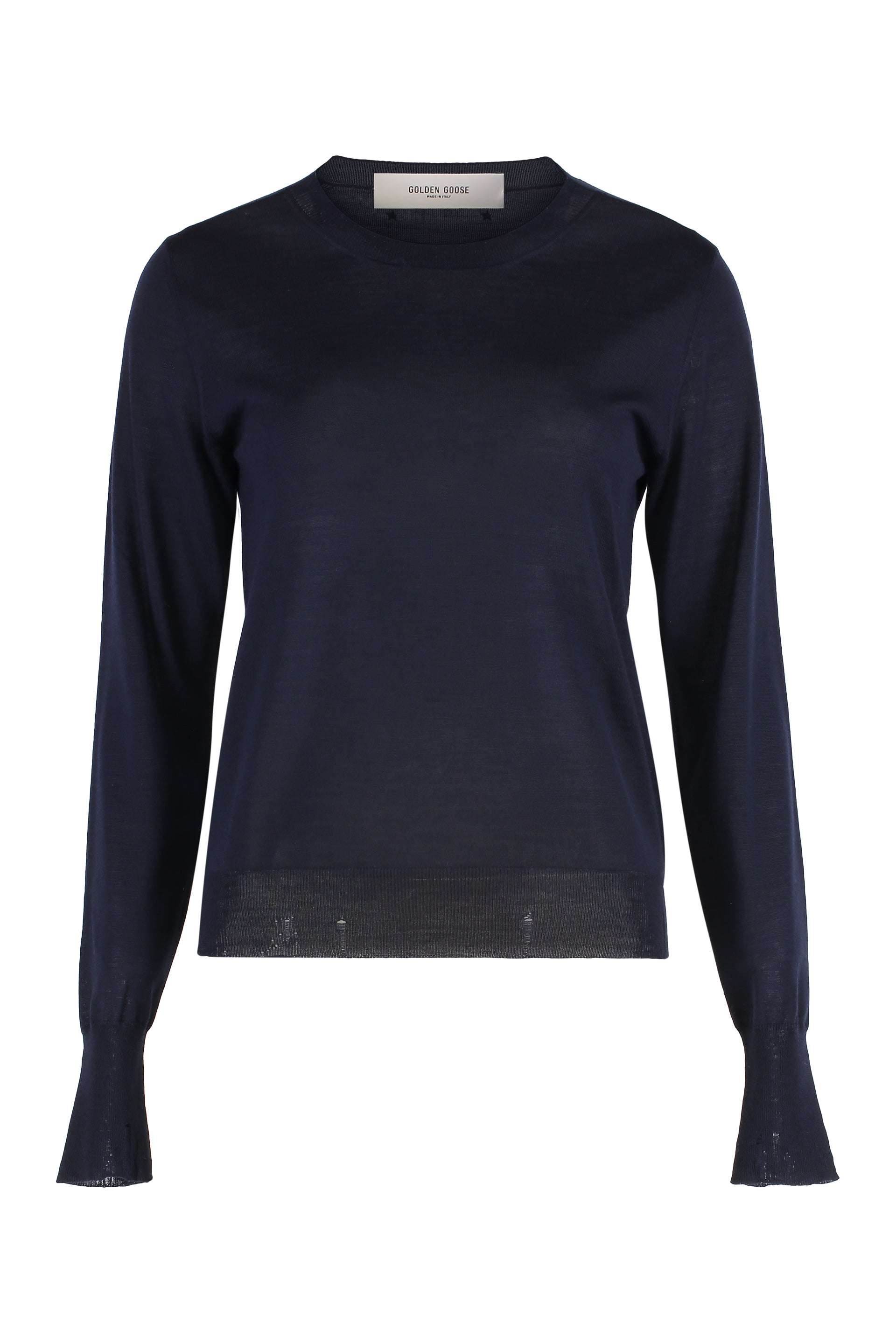 Elegant Knit Sweater with Round Neck for Women