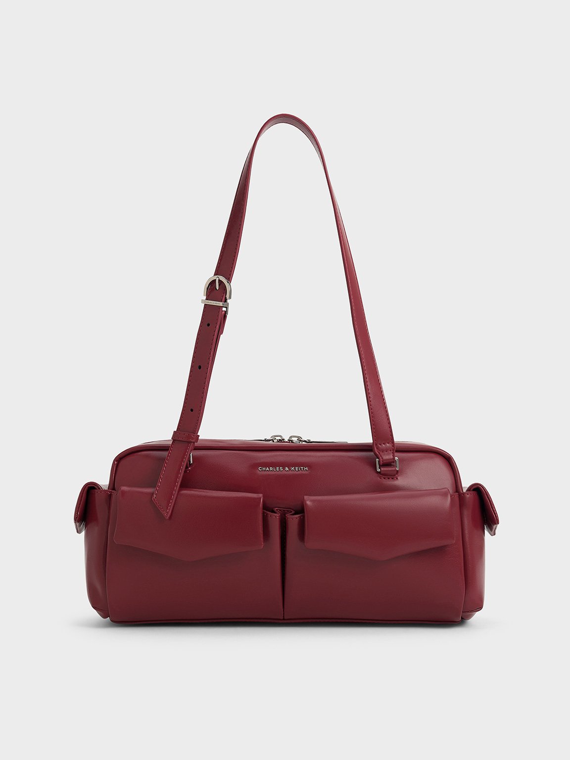 Charles & Keith - Rachel Elongated Multi-Pocket Shoulder Bag