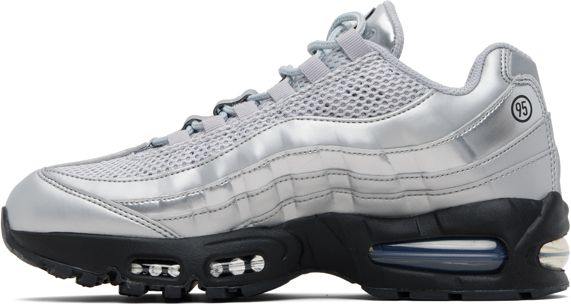 Silver Air Max 95 Big Bubble Sneakers