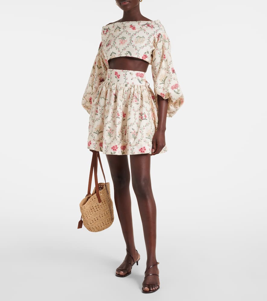 Agua by Agua Bendita Floral linen top