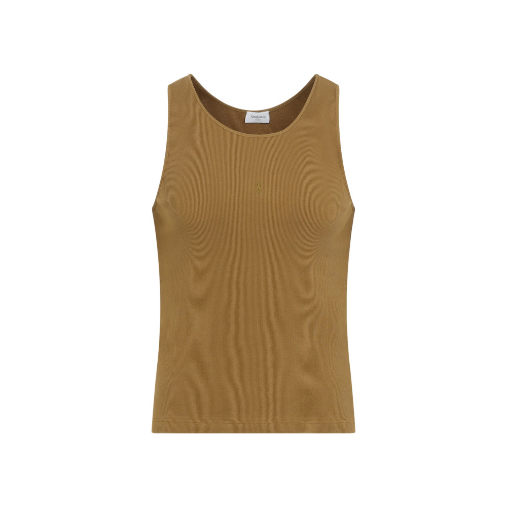 Brown Logo Tank Top
