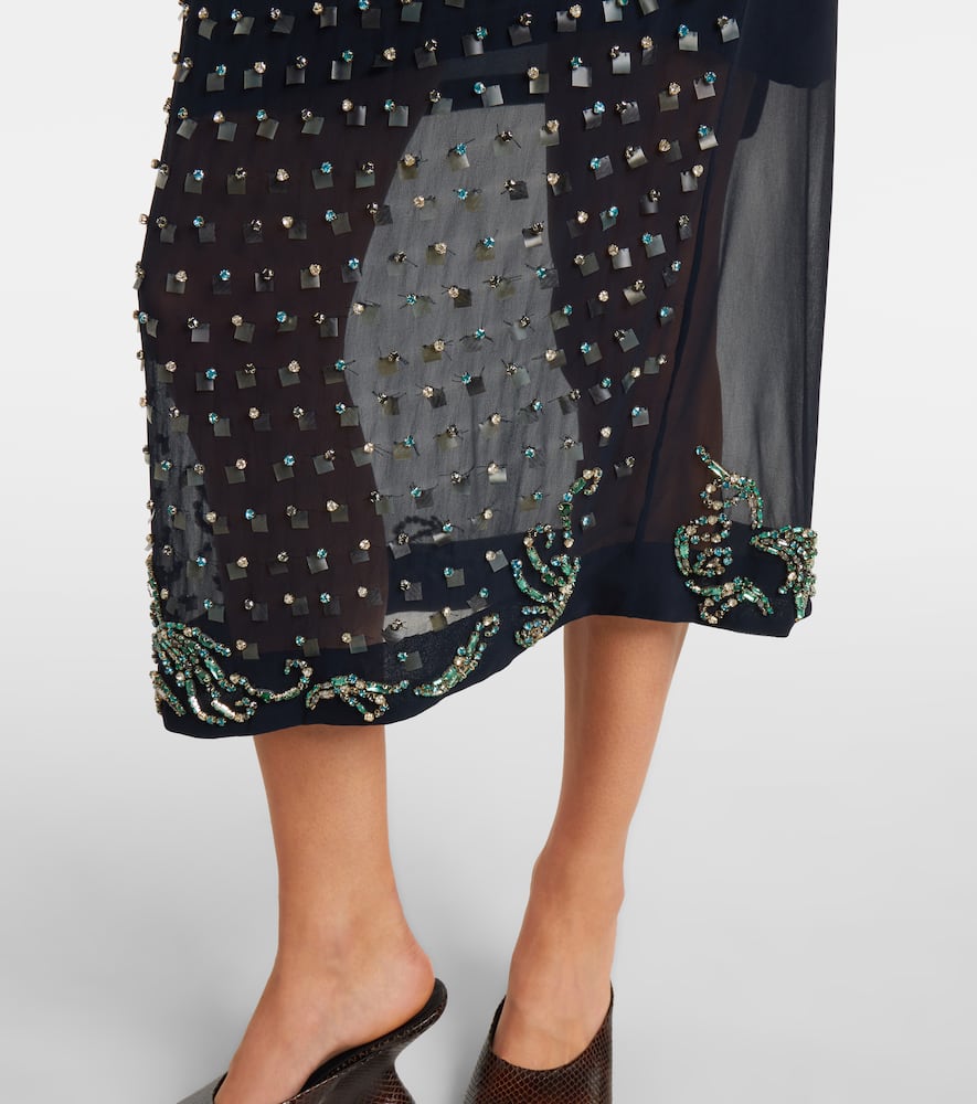 Embellished midi skirt