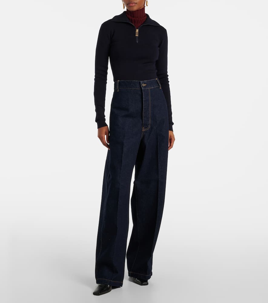 High-rise wide-leg jeans