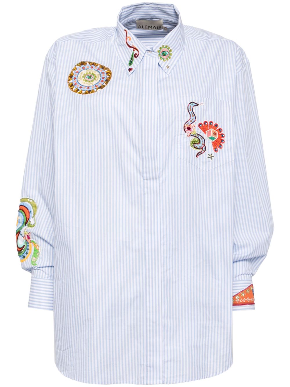 Strike patchwork shirt - White