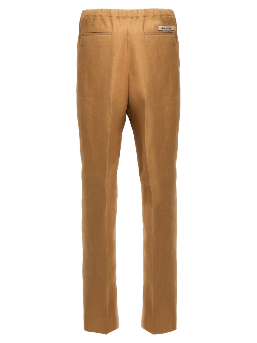 -Paper Canvas Pantaloni Beige-Uomo