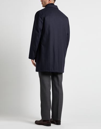 Paltò Man Coat Navy Size 36 Virgin Wool, Polyurethane, Elastane